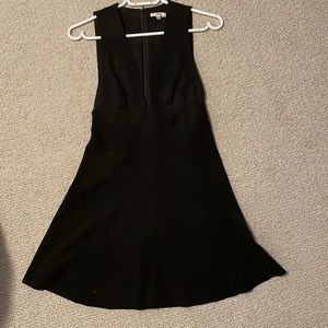 Black deep cut Wilfred aritzia mini dress, size 0